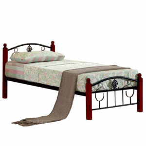 Kovová posteľ s roštom, 90×200, MAGENTA