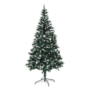 Vianočný stromček so šiškami, posnežený, 180 cm, CHRISTMAS TYP 4