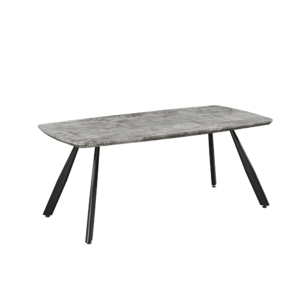 Jedálenský stôl, betón/čierna, 180×90 cm, ADELON