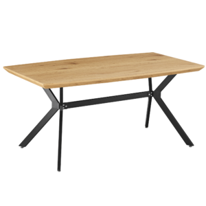 Jedálenský stôl, dub/čierna, 160×90 cm, MEDITER