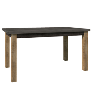 Jedálenský stôl, rozkladací, dub lefkas tmavý/smooth sivý, 160-203×90 cm, MONTANA STW