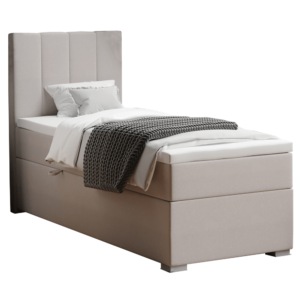 Boxspringová posteľ, jednolôžko, taupe, 80×200, ľavá, BRED