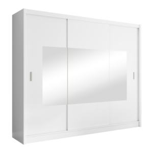 Skriňa s posuvnými dverami, biela, 250×215, MADRYT