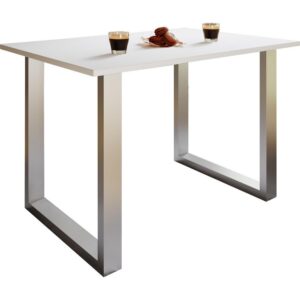 Jedálenský Stôl Xona Biela/strieborná 110×50 Cm