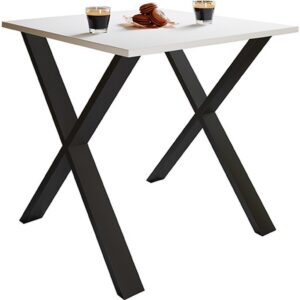 Jedálenský Stôl Xona Biely/čierny 80×50 Cm