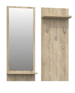 Vešiaková stena so zrkadlom- RIVA- DUB sonoma